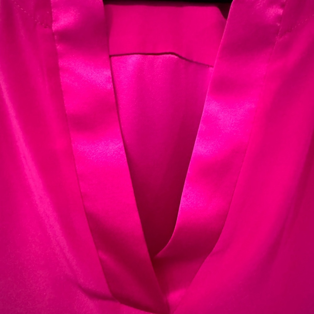 Amanda Uprichard 100% silk blouse/tunic/popover in pink - Picture 5 of 6